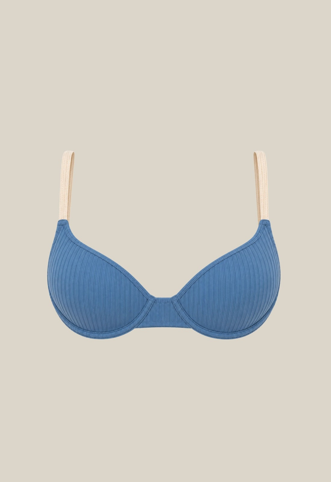 Cannonball Top - Blue Ribbed / Cream