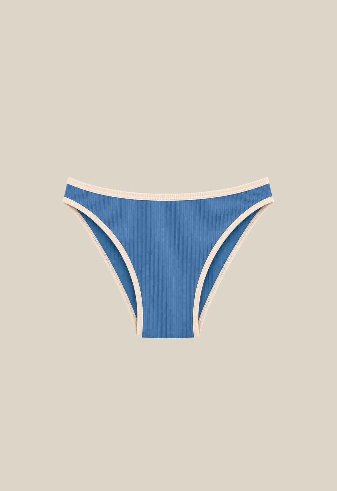 Gael Brief - Blue Ribbed / Cream
