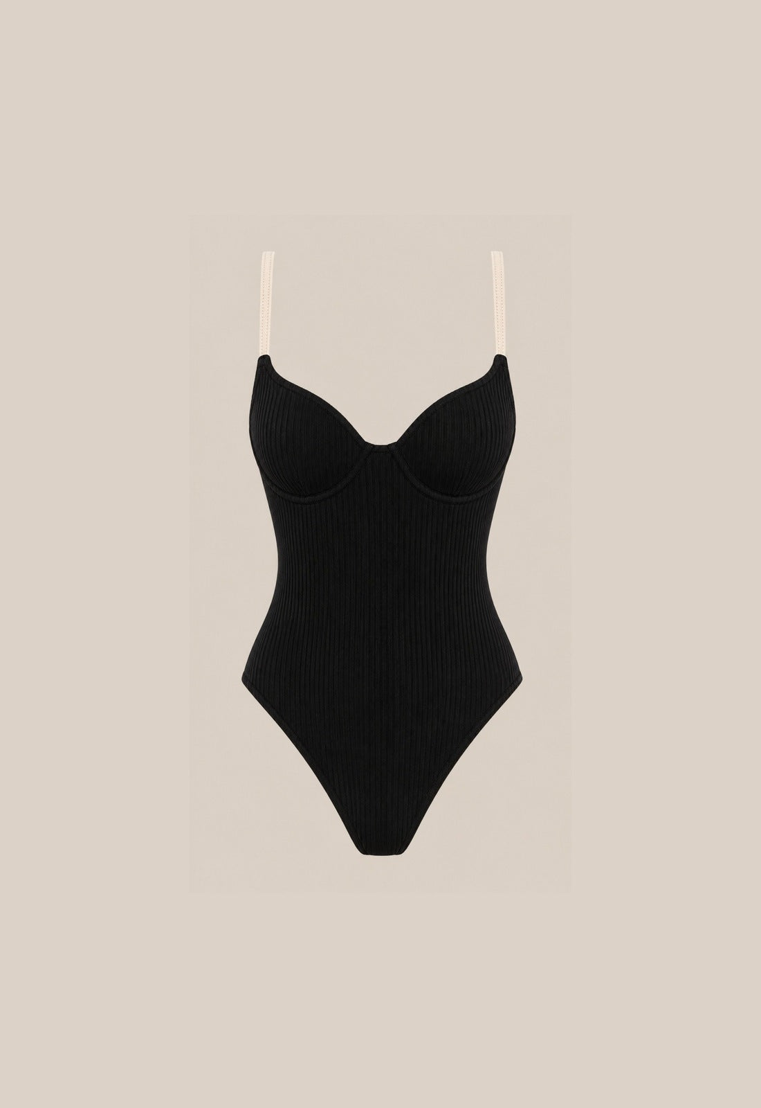 Hero - Black Ribbed / Cream