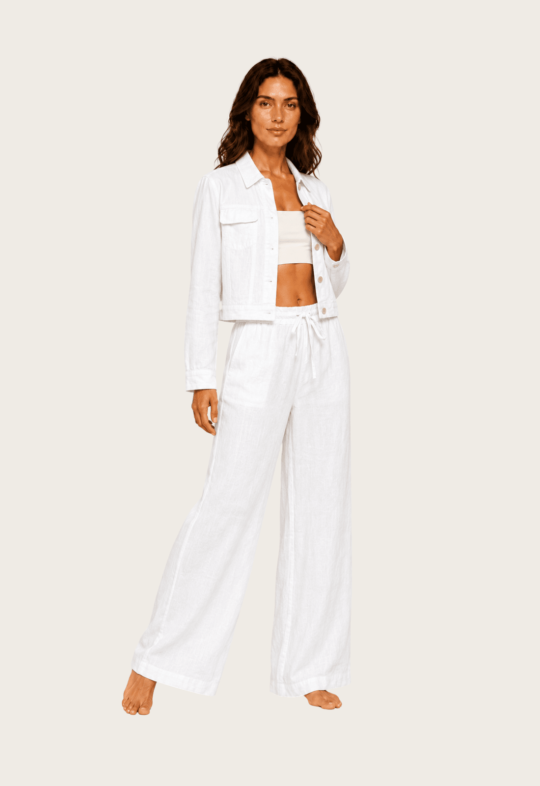Linen Jacket - White