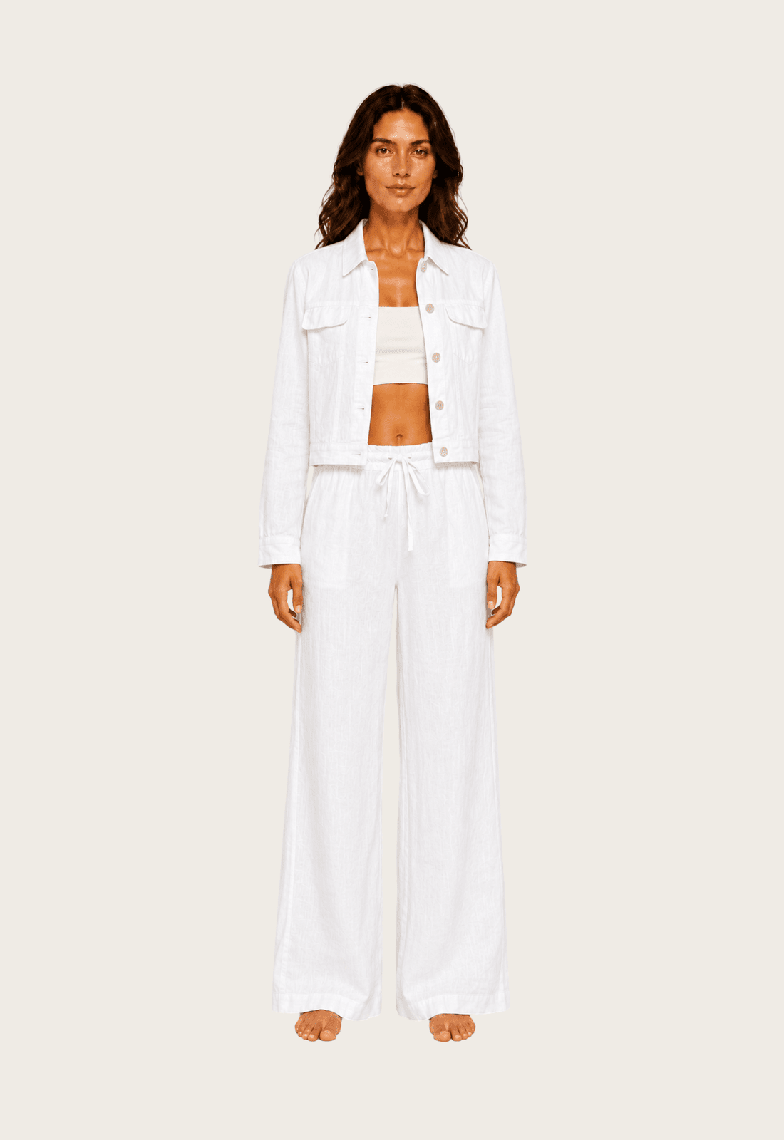 Linen Jacket - White