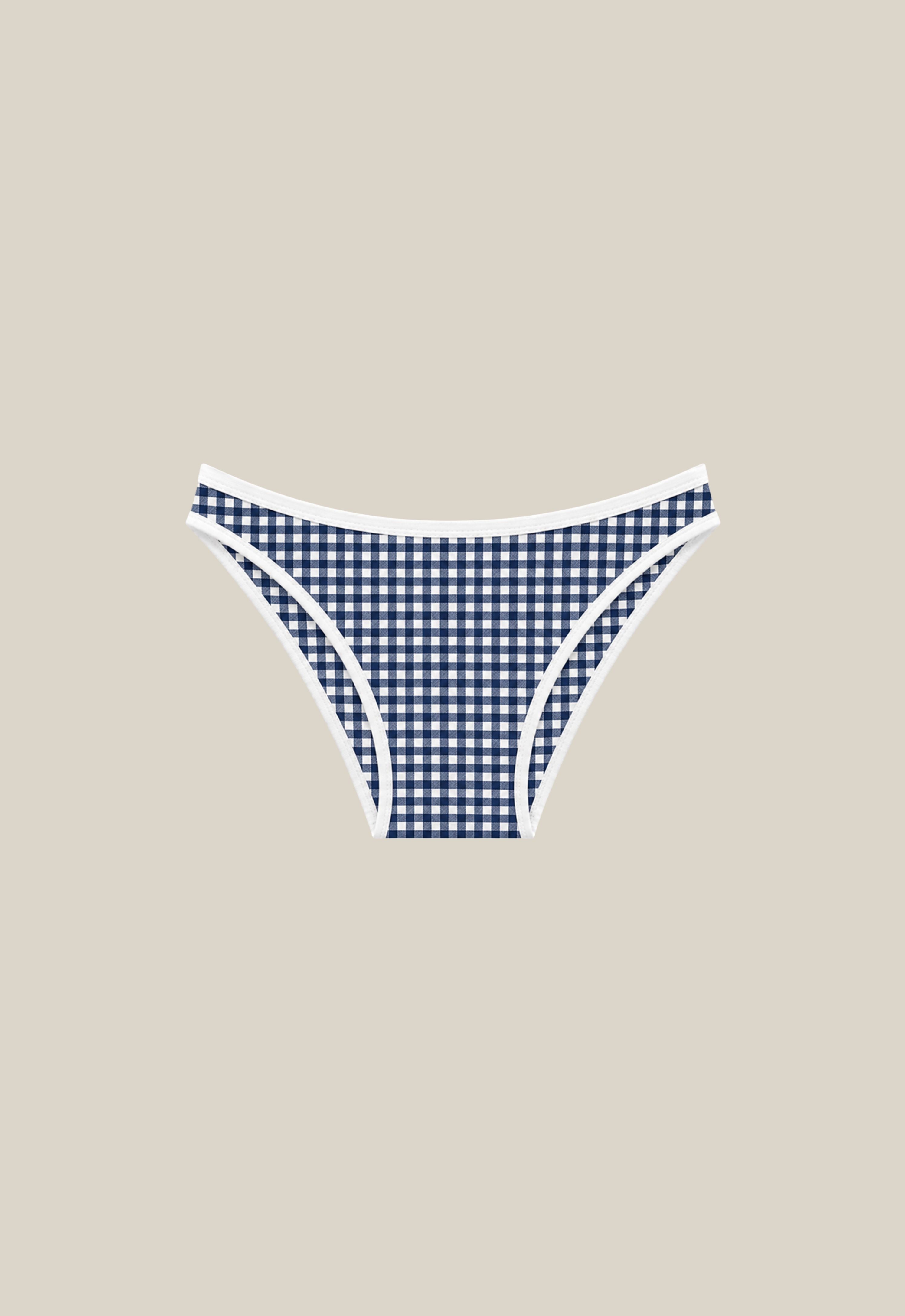 Gael Brief - Navy Gingham