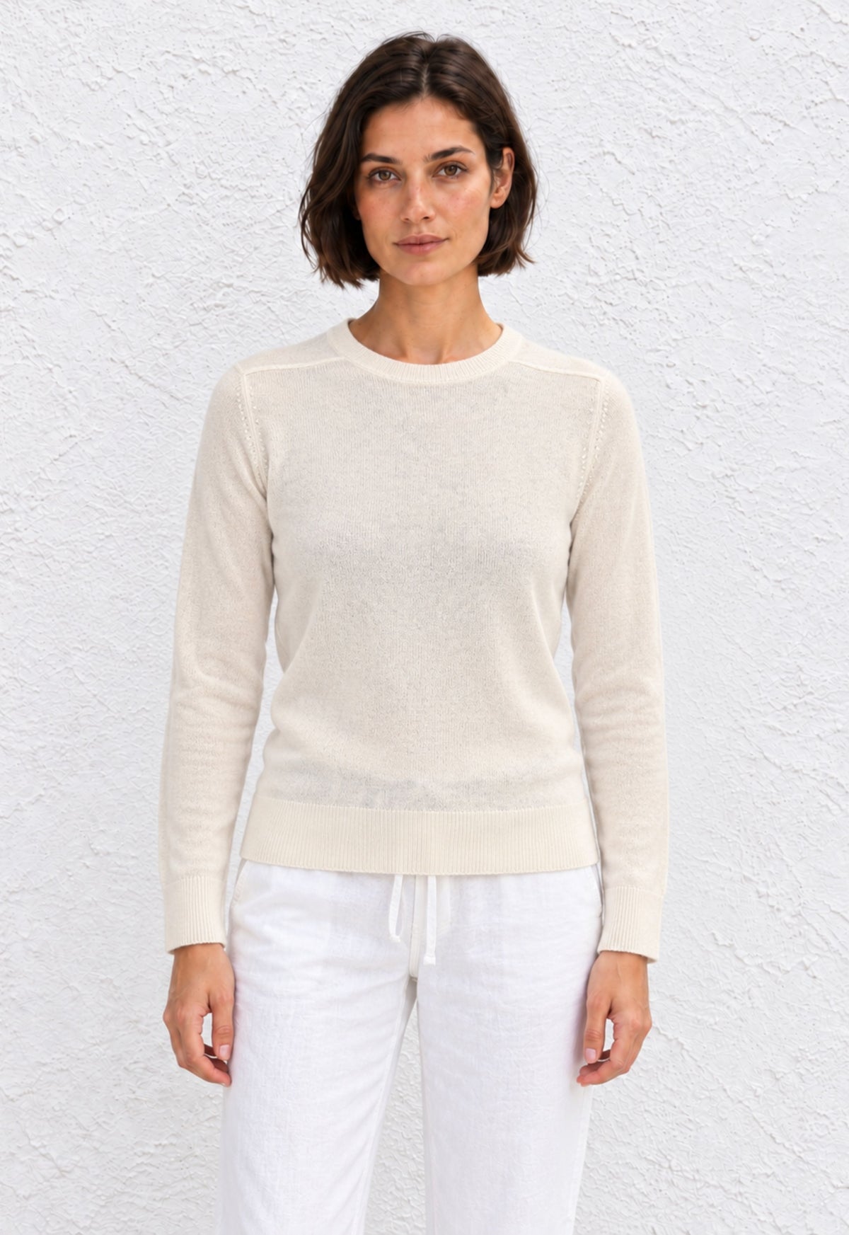 Cashmere Crew Sweater - Ivory