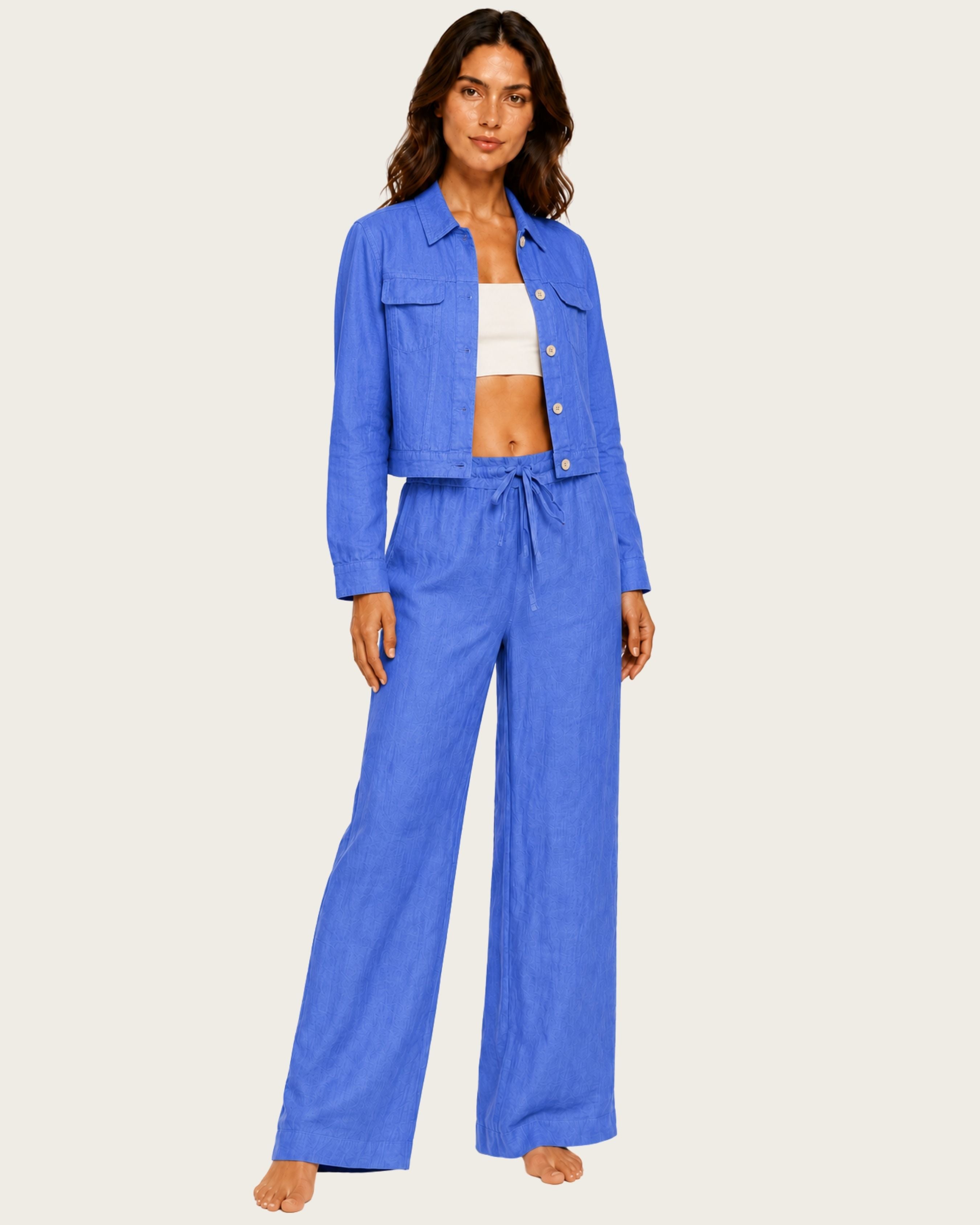 LAYA Linen Jacket - Regatta