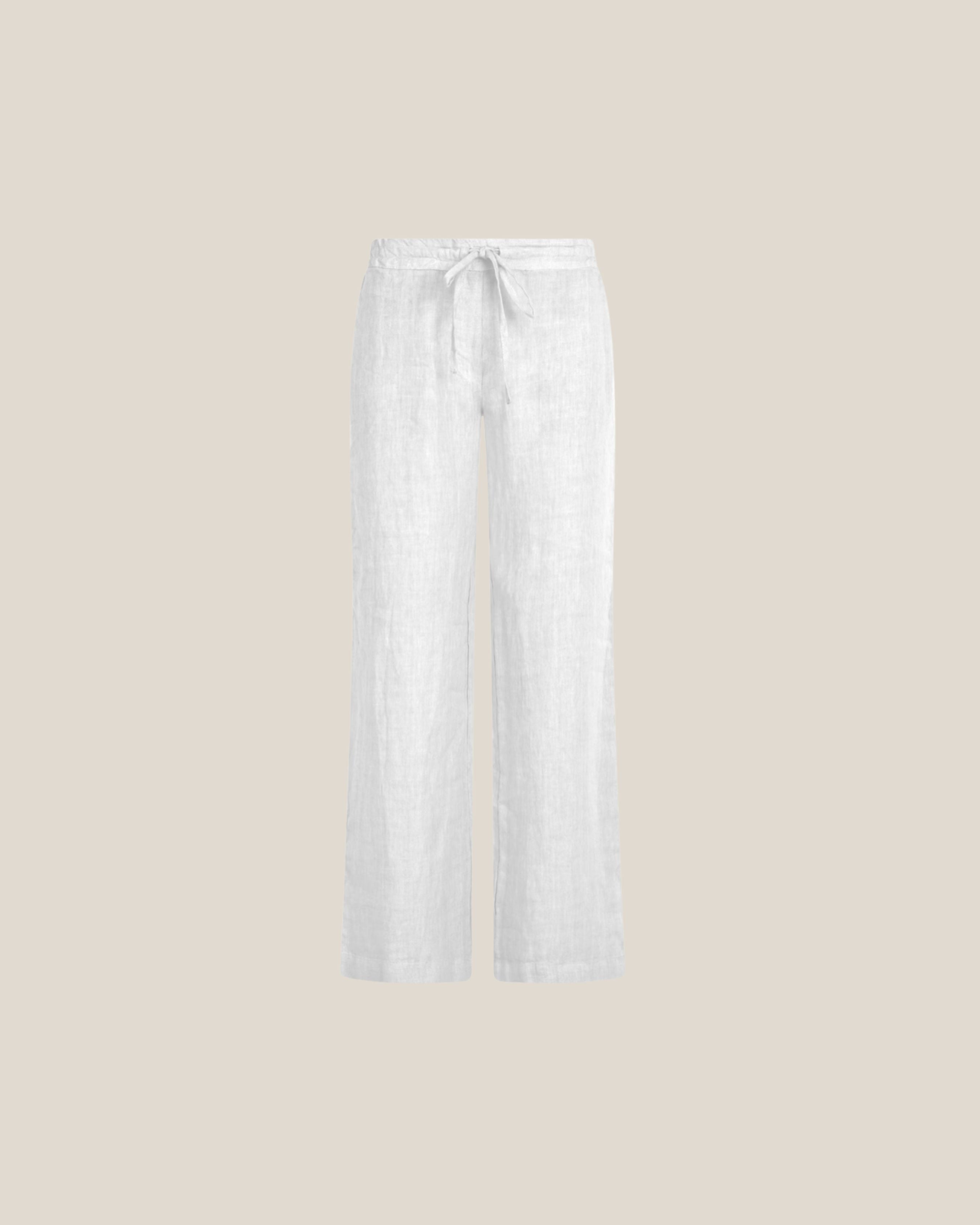LAYA Linen Drawstring - White
