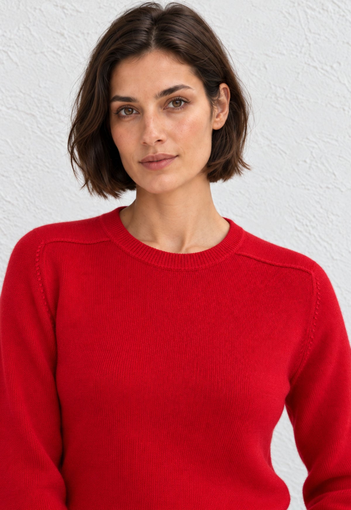 Cashmere Crew Sweater - Red