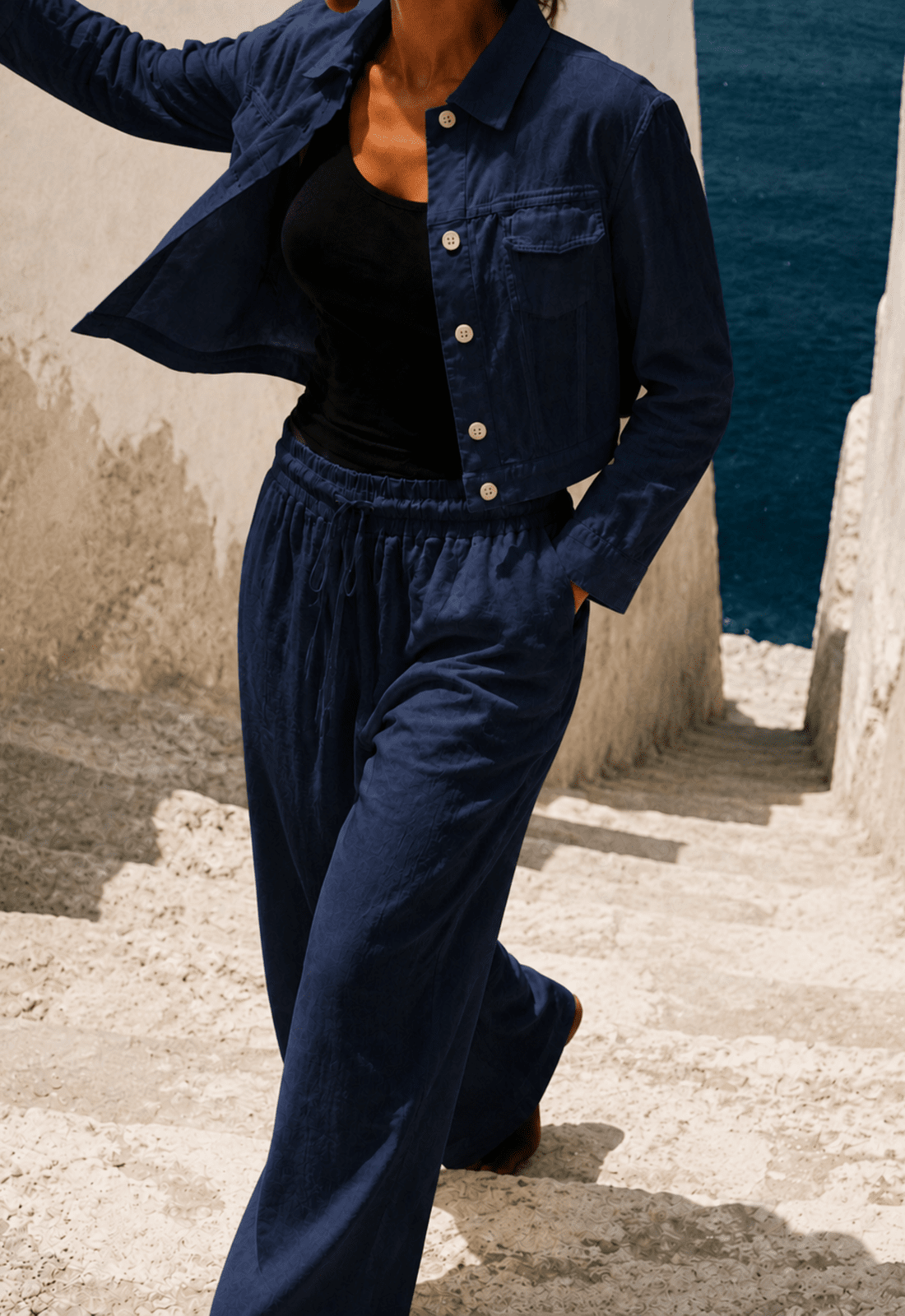Linen Jacket - Navy