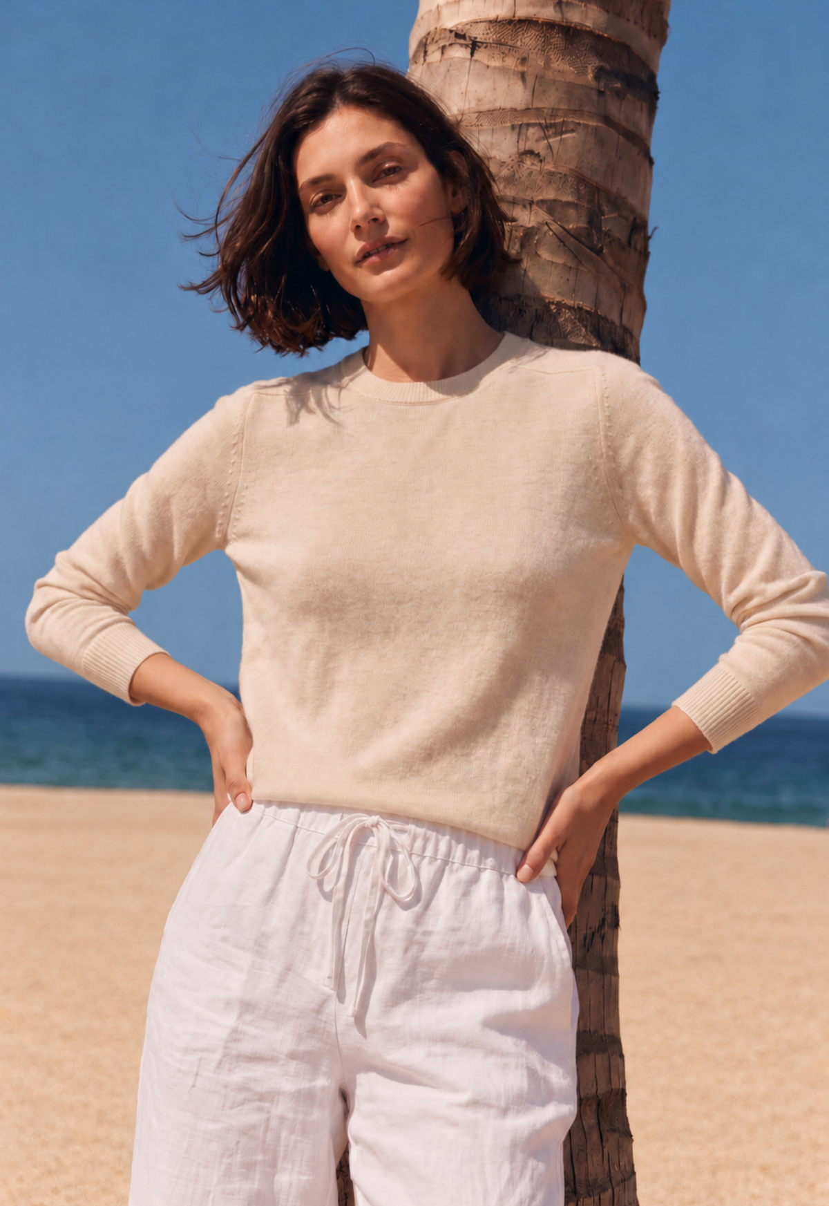 Cashmere Crew Sweater - Ivory