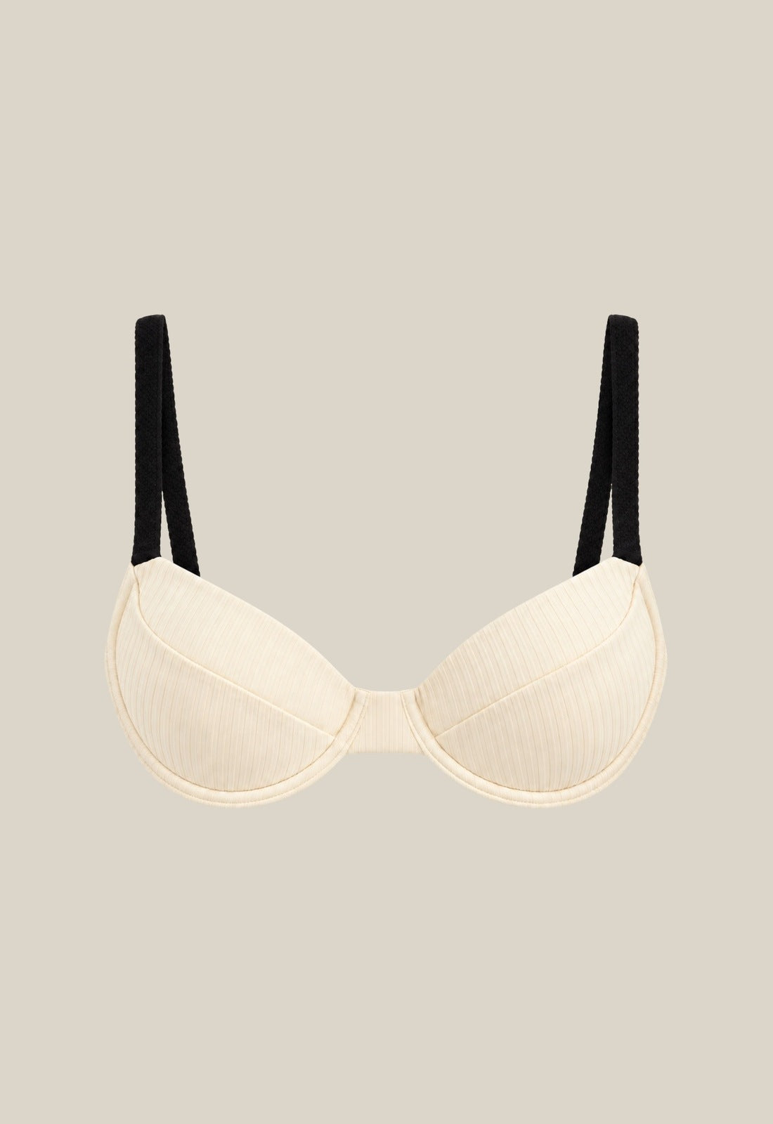 Cannonball Top - Cream Ribbed / Black