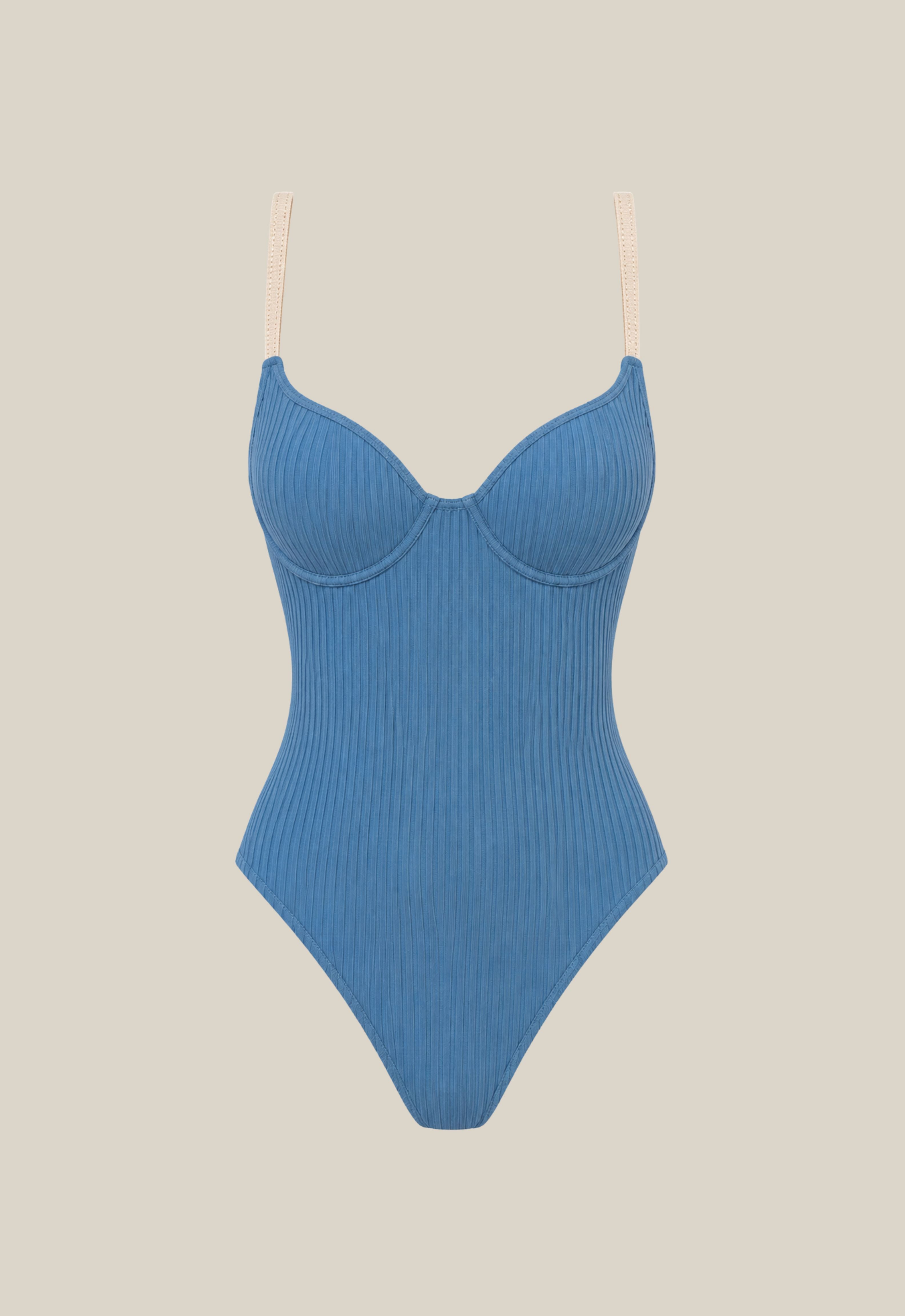 Hero - Blue Ribbed / Cream