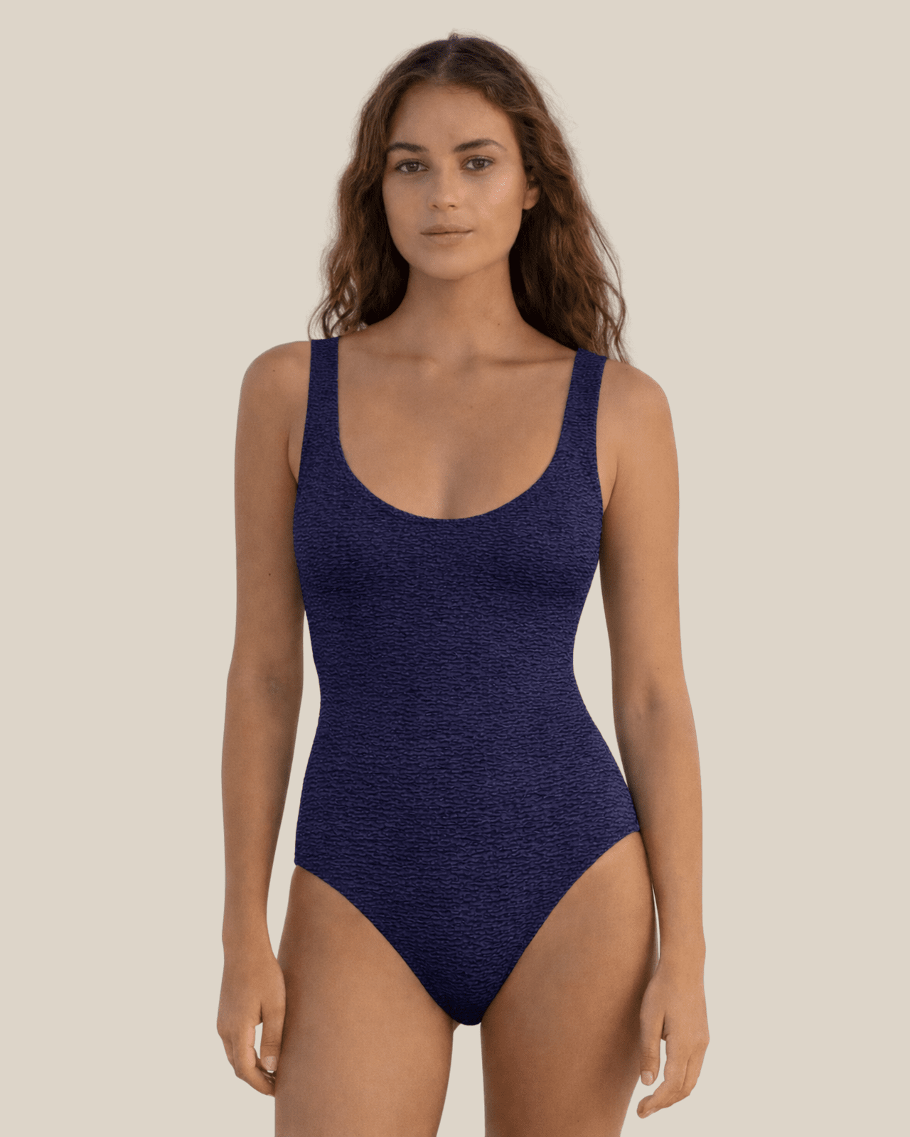 Stella One Piece - Navy Crinkle
