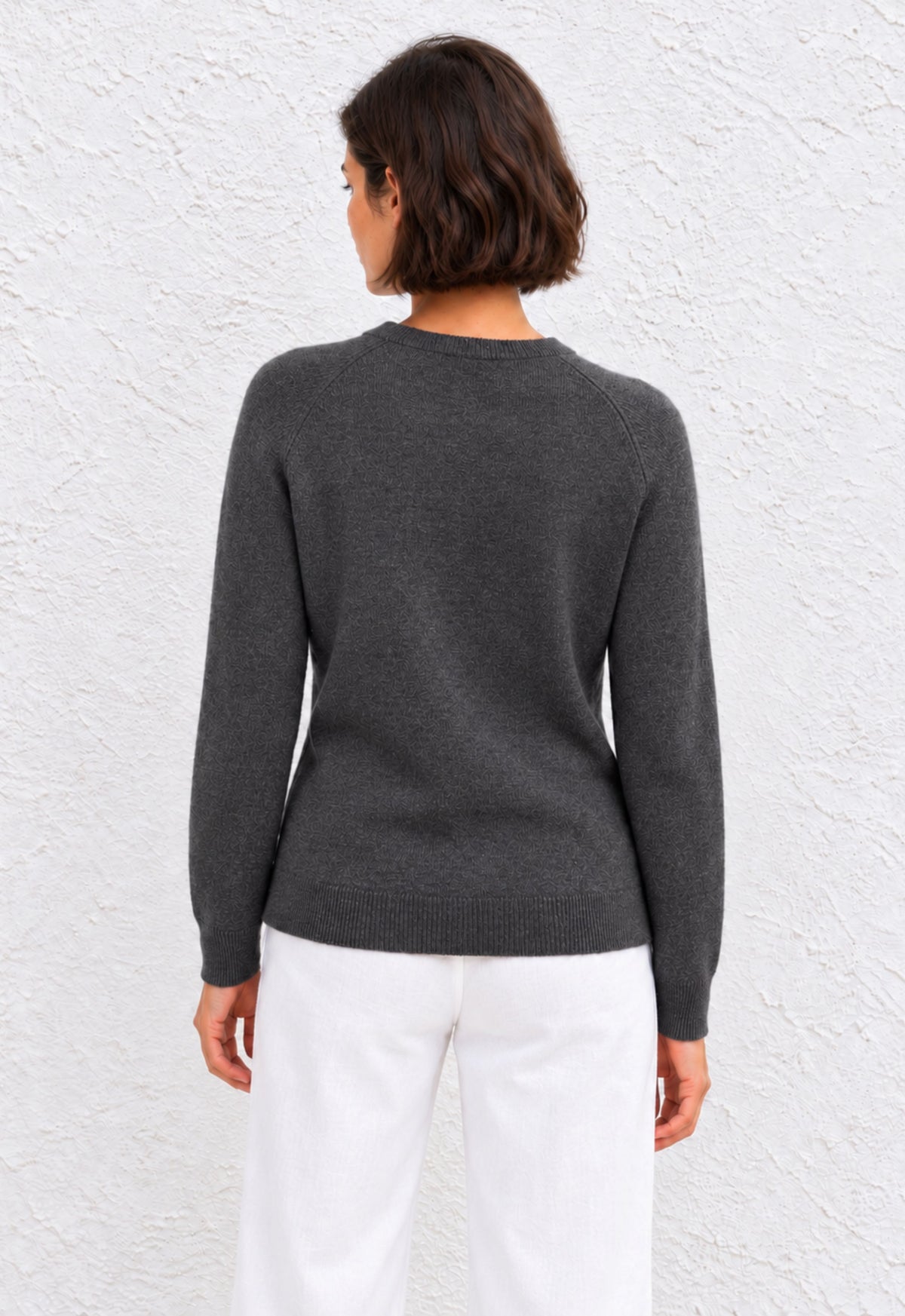 Cashmere Crew Sweater - Charcoal Grey