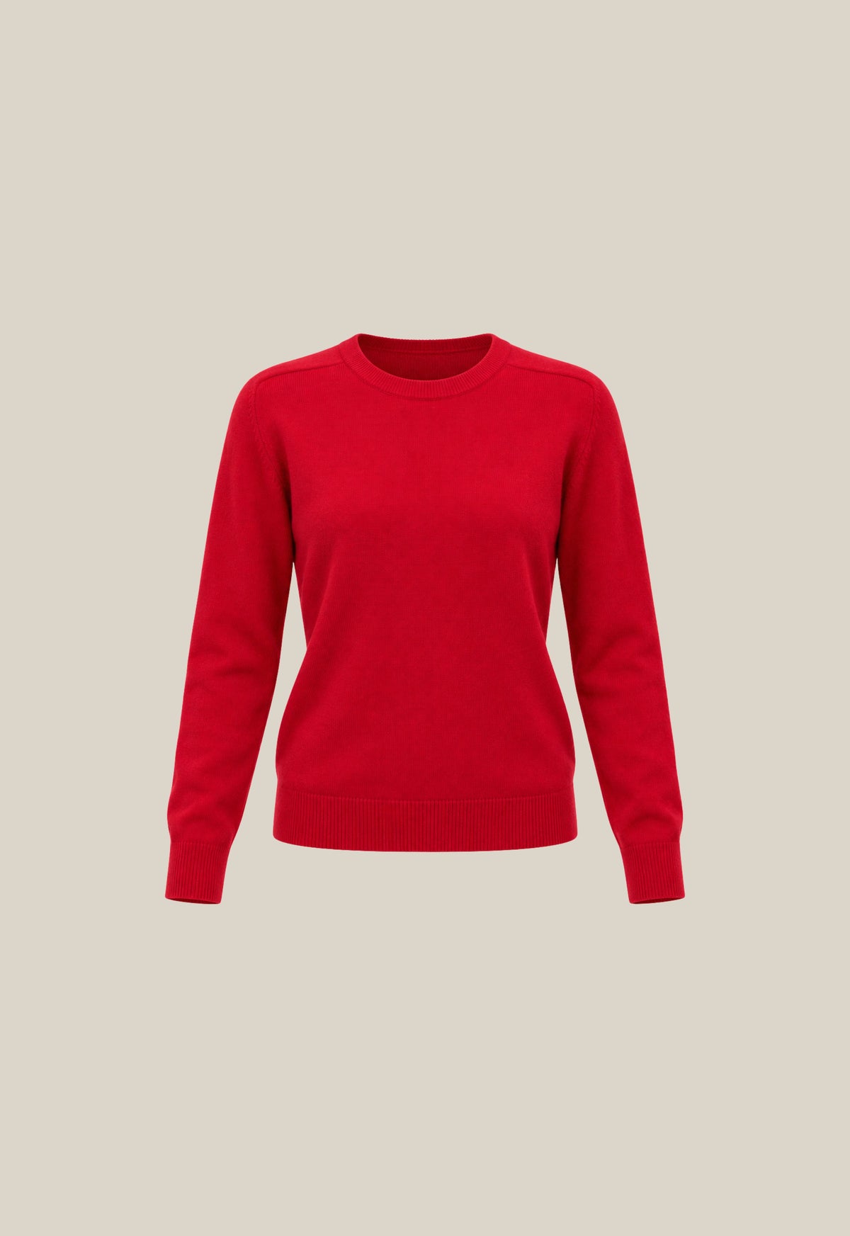 Cashmere Crew Sweater - Red