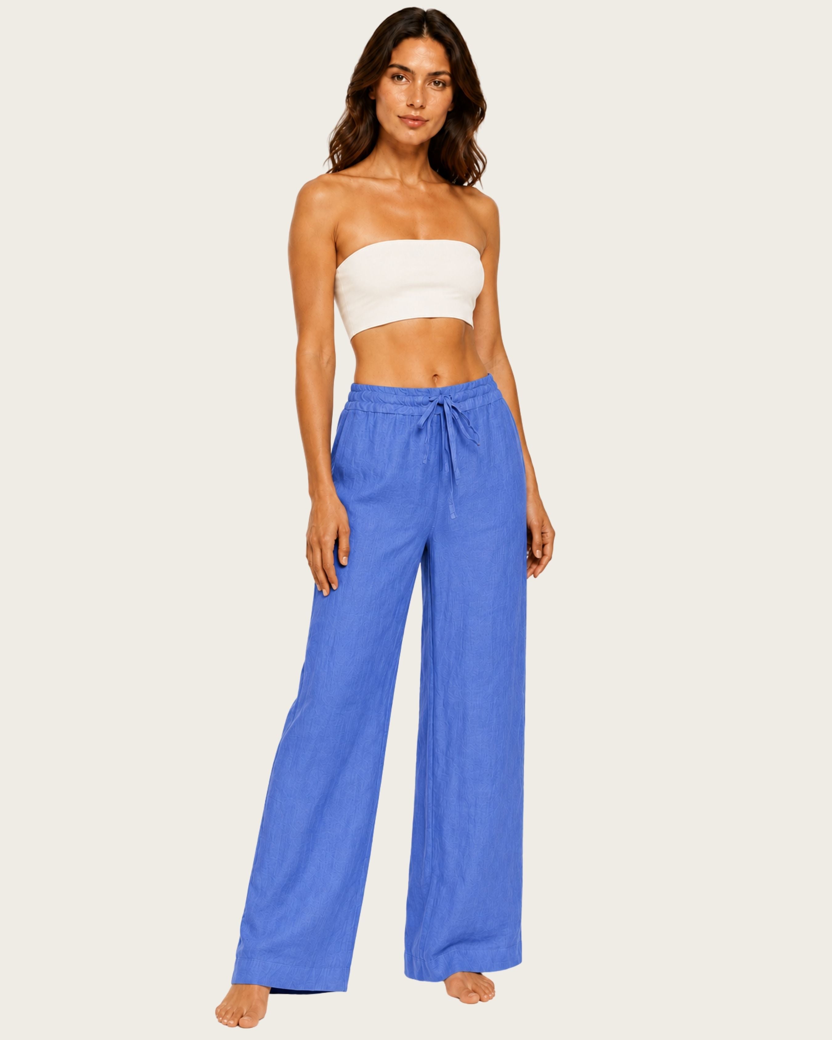 LAYA Linen Drawstring - Regatta