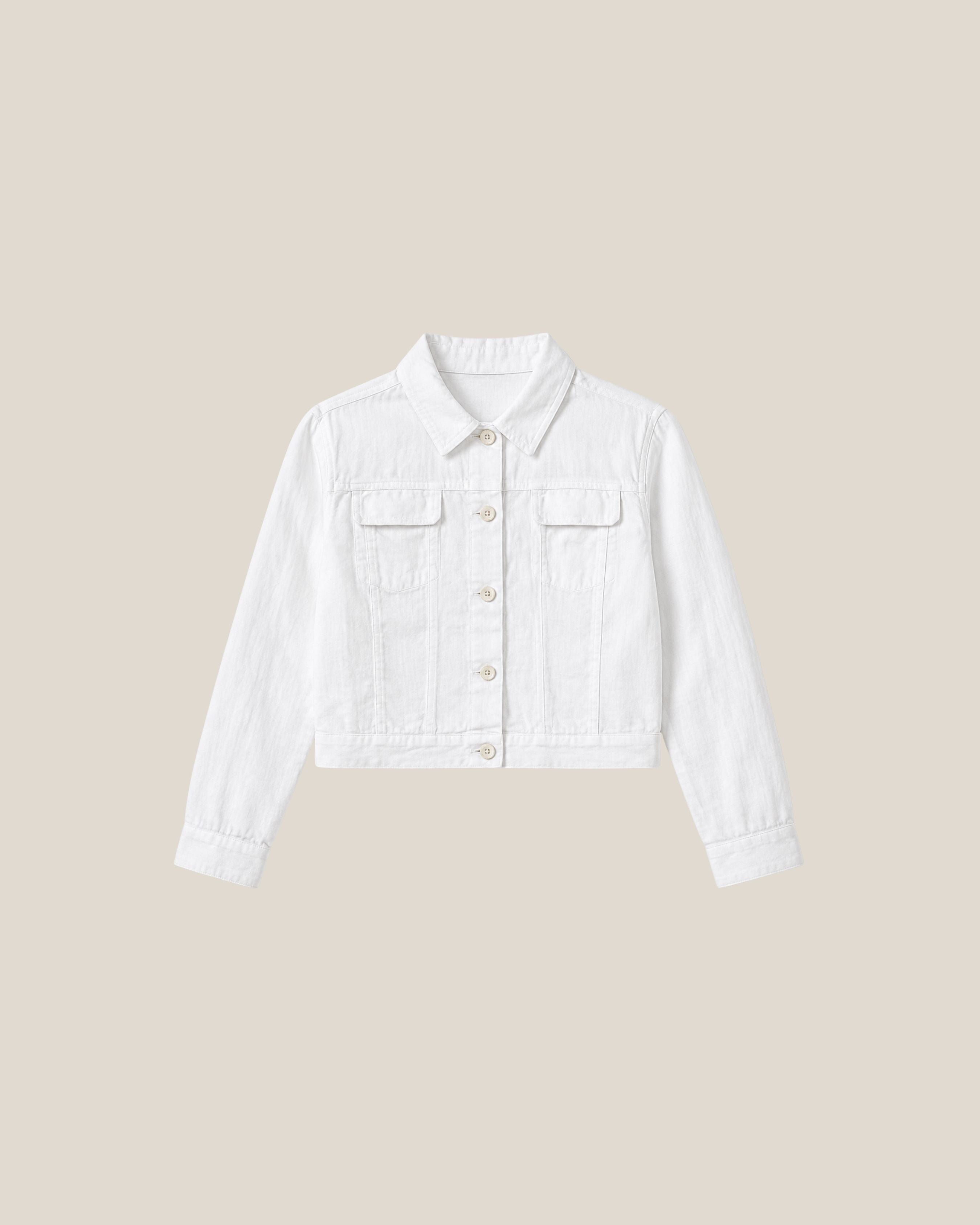 LAYA Linen Jacket - White
