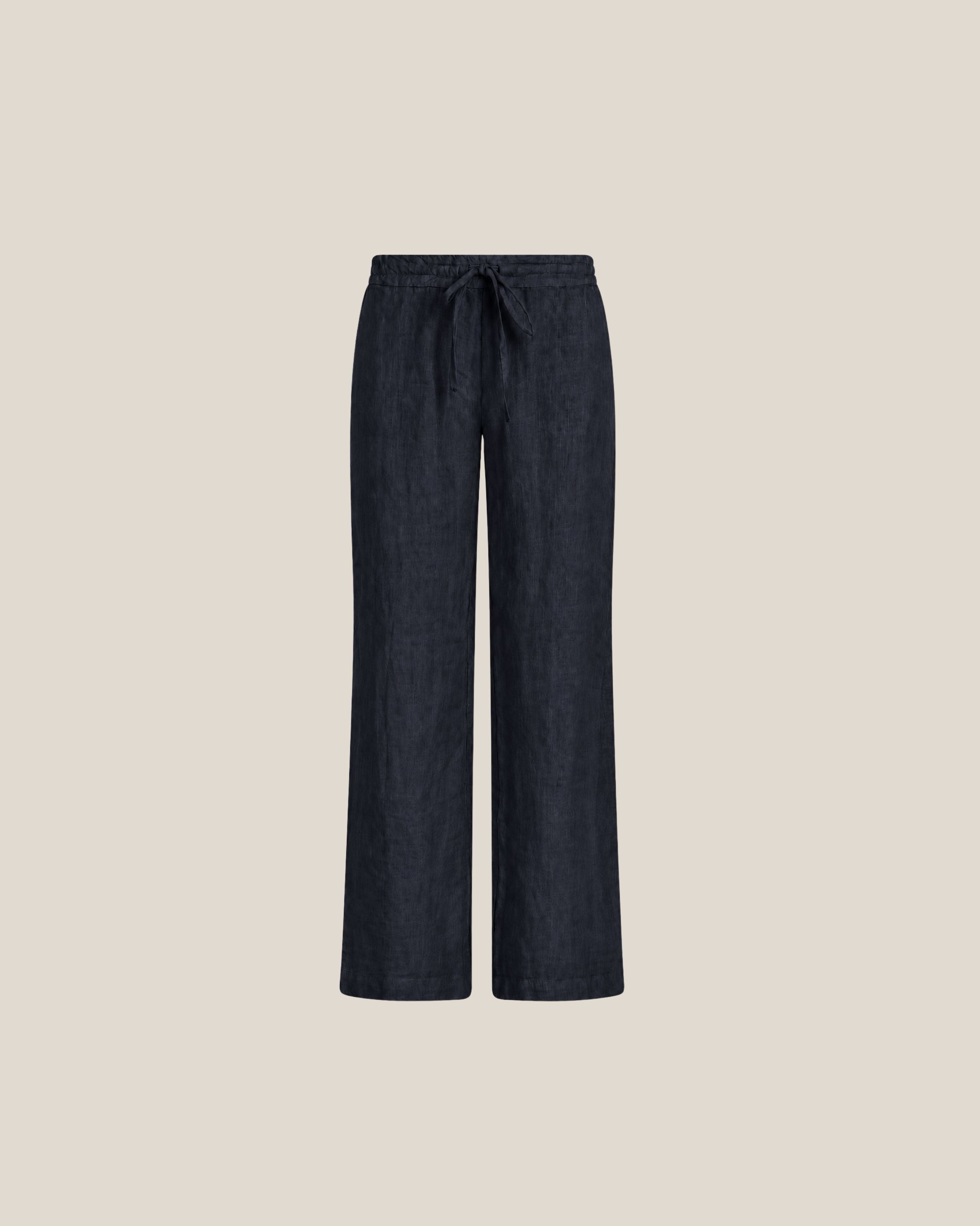 LAYA Linen Drawstring - Navy