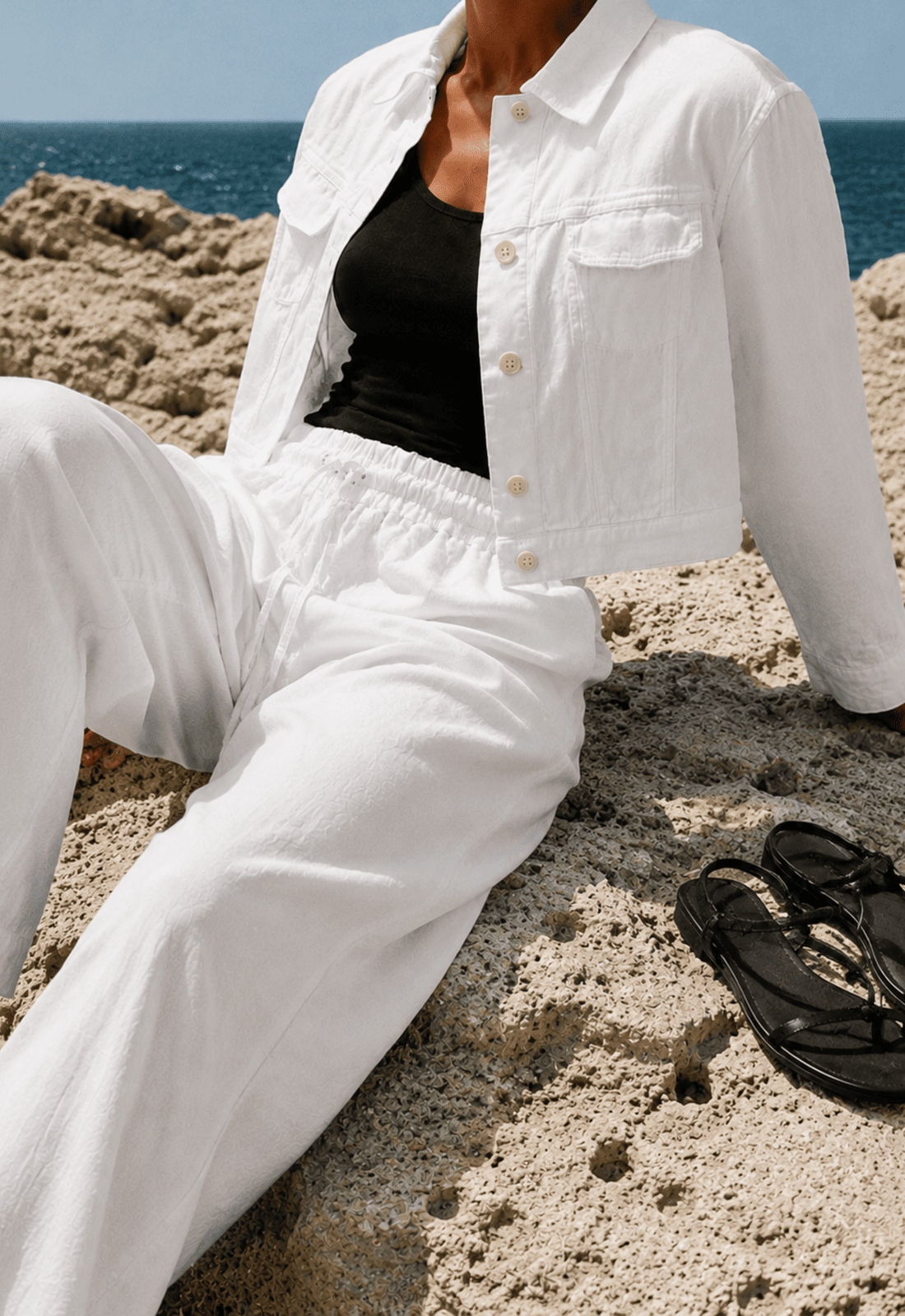 Linen Jacket - White