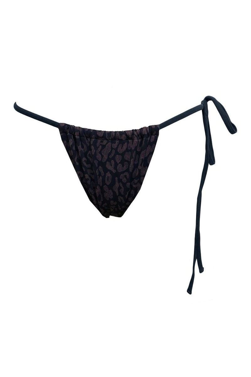 leopard print tie bikini bottoms