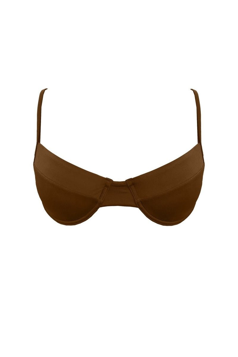 brown bikini underwire top