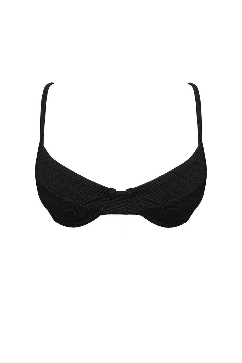 underwire black bikini top