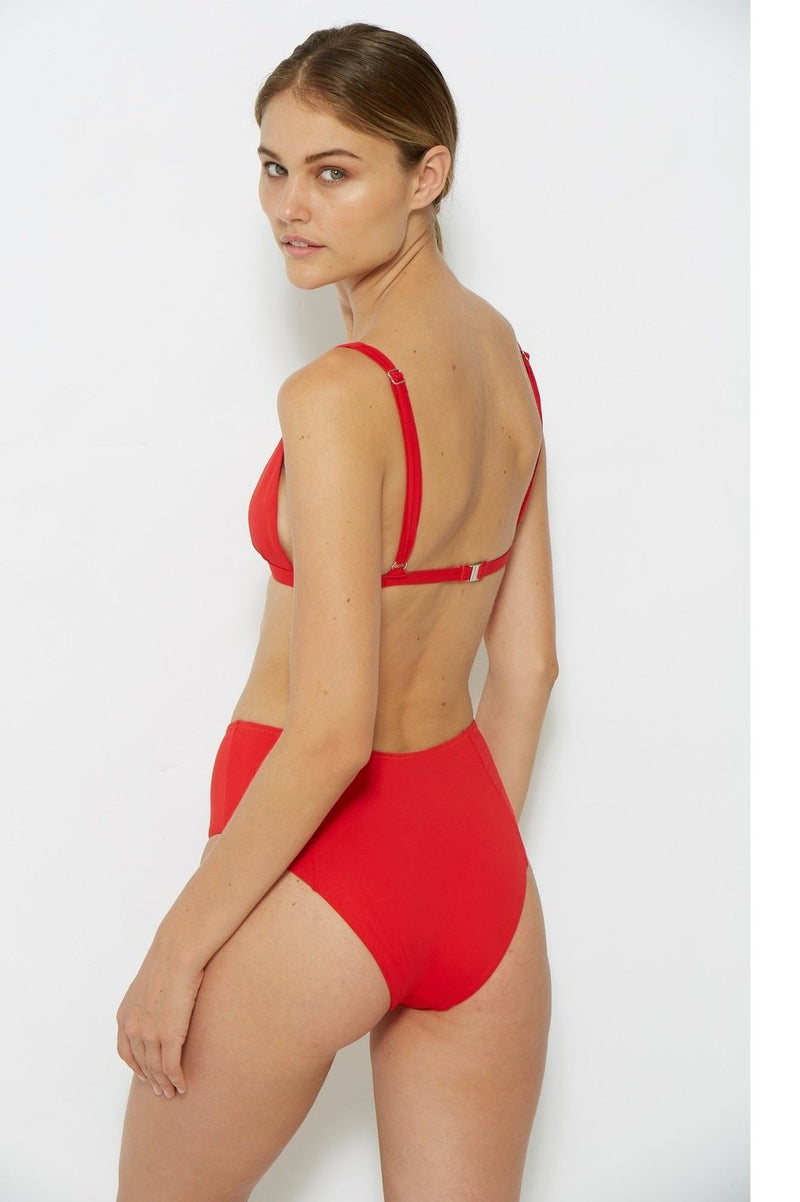 red triangle bikini top