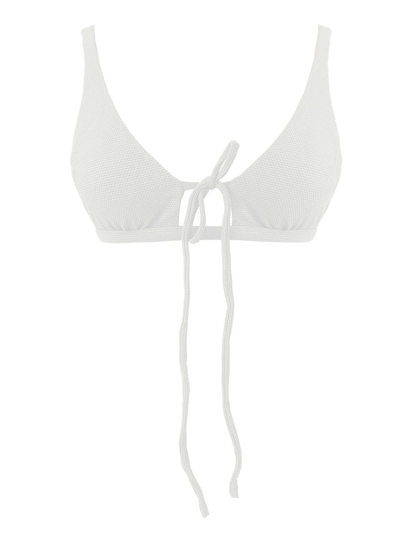 white triangle bikini top