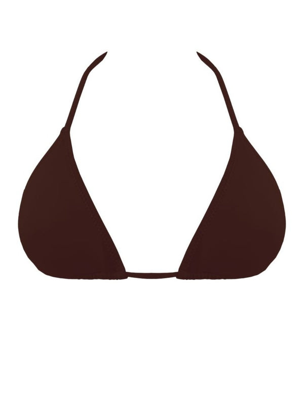 brown triangle bikini top