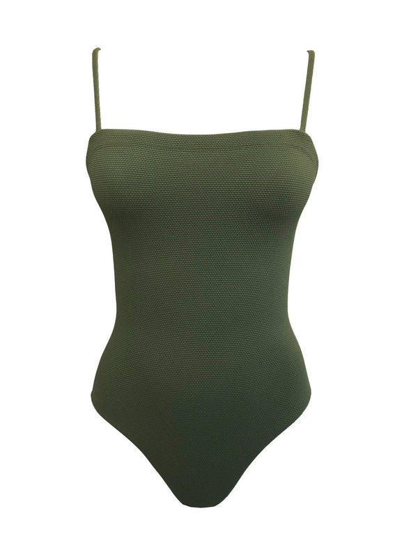 army green one piece swimsuit