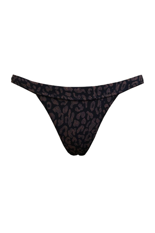 leopard print high leg bikini bottom